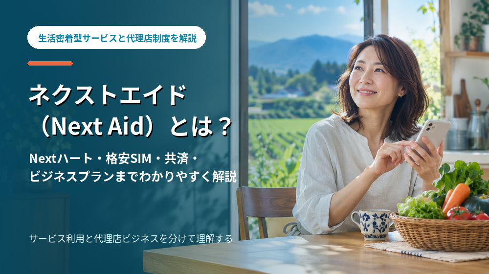 ネクストエイドのサービス・料金・共済・ビジネスプランを解説
