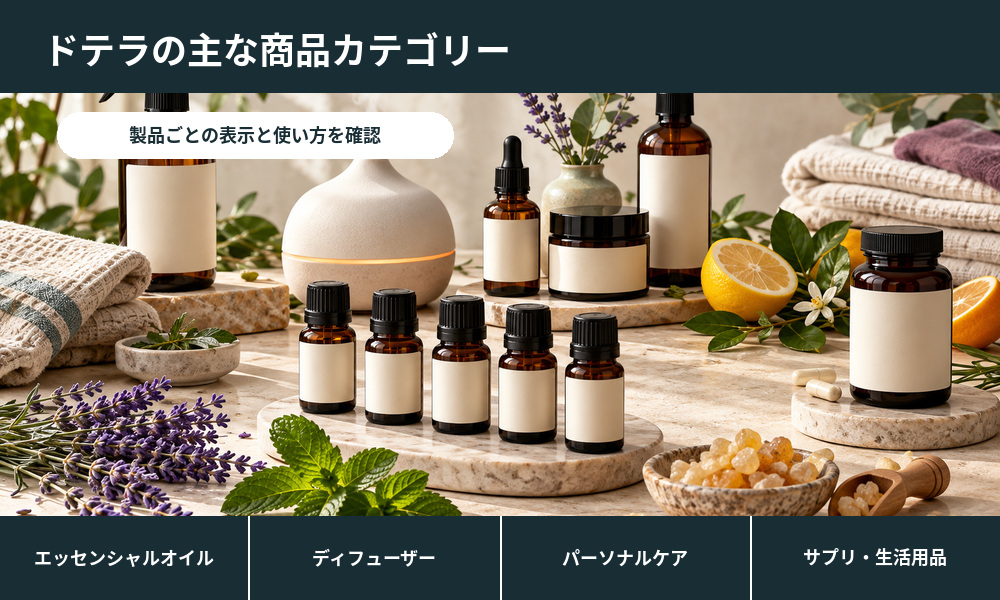 ドテラのエッセンシャルオイル・ディフューザー・パーソナルケア・サプリ生活用品